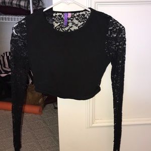 LF lace crop top
